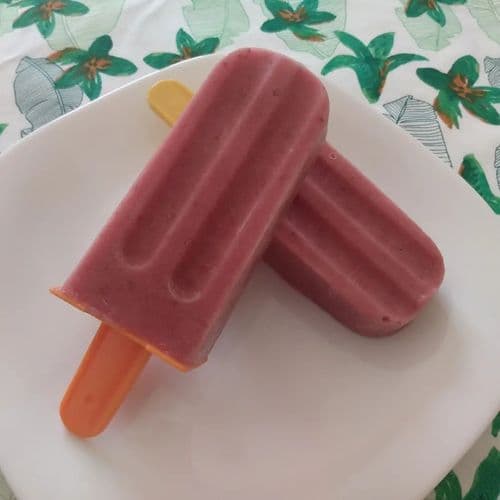 Picolé de morango (sem adição de açúcar)