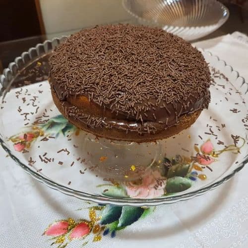 Bolo de cenoura com brigadeiro