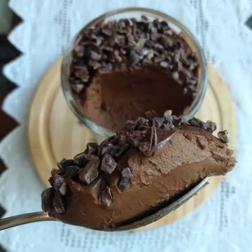 Mousse de chocolate com abacate